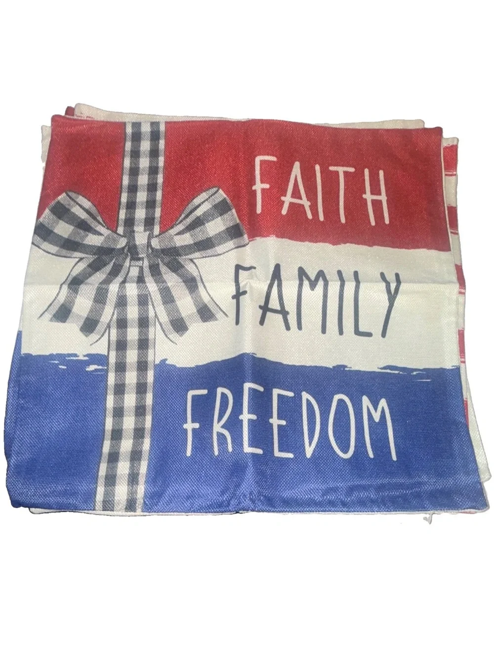 Red USA Star Decorative Pillow Covers - Patriotic Pillow Covers Set of 4